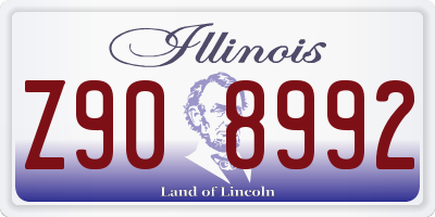 IL license plate Z908992