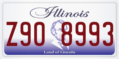 IL license plate Z908993