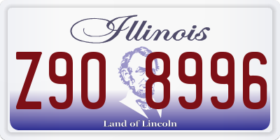 IL license plate Z908996