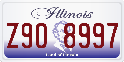 IL license plate Z908997