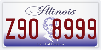 IL license plate Z908999