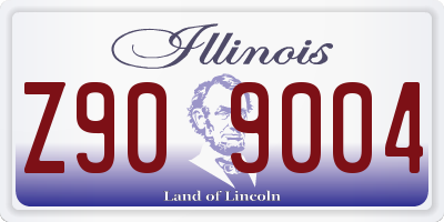 IL license plate Z909004