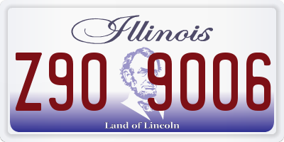 IL license plate Z909006