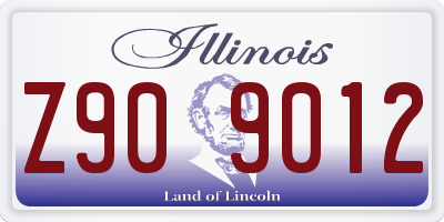 IL license plate Z909012