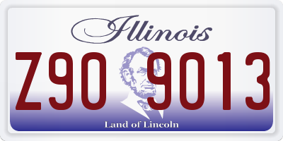 IL license plate Z909013