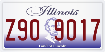 IL license plate Z909017