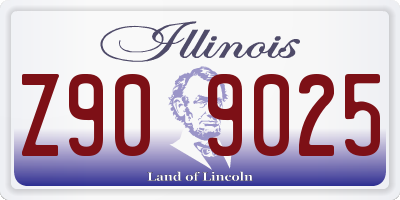 IL license plate Z909025