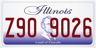 IL license plate Z909026