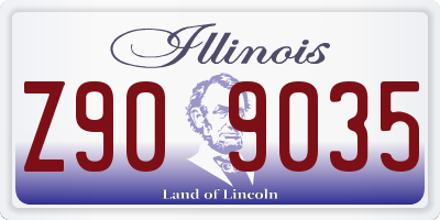 IL license plate Z909035