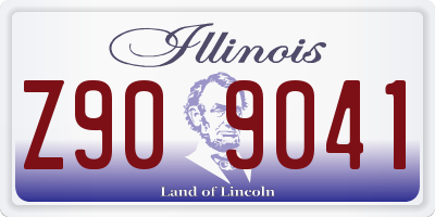 IL license plate Z909041