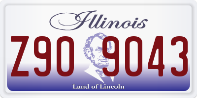 IL license plate Z909043