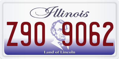 IL license plate Z909062