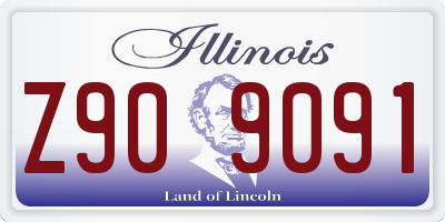 IL license plate Z909091