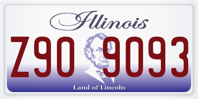 IL license plate Z909093