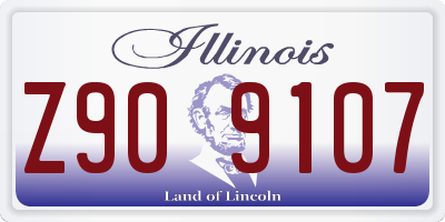IL license plate Z909107