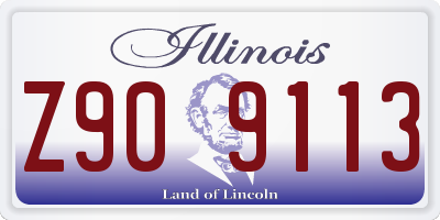 IL license plate Z909113