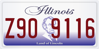 IL license plate Z909116