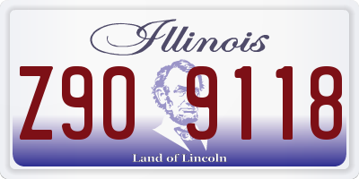 IL license plate Z909118
