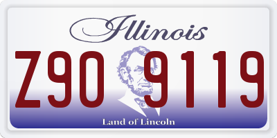 IL license plate Z909119