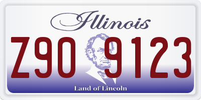 IL license plate Z909123