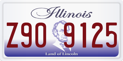 IL license plate Z909125