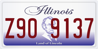 IL license plate Z909137