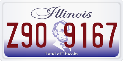 IL license plate Z909167