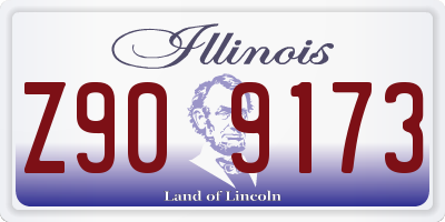IL license plate Z909173