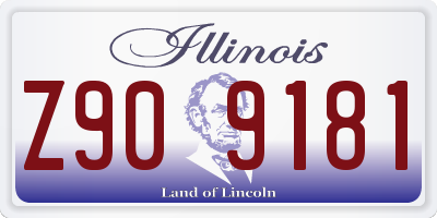 IL license plate Z909181