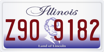 IL license plate Z909182