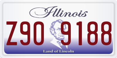 IL license plate Z909188