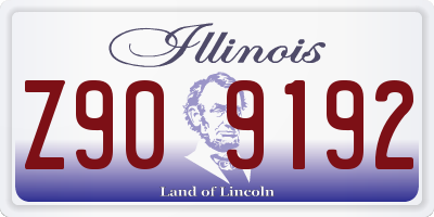 IL license plate Z909192