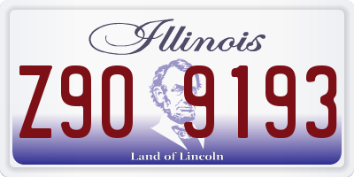 IL license plate Z909193