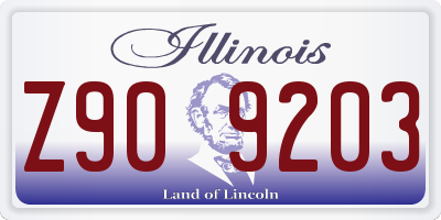 IL license plate Z909203