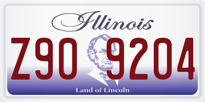 IL license plate Z909204
