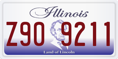 IL license plate Z909211