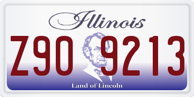 IL license plate Z909213