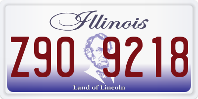 IL license plate Z909218
