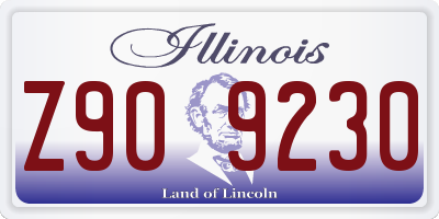IL license plate Z909230