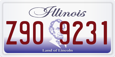 IL license plate Z909231