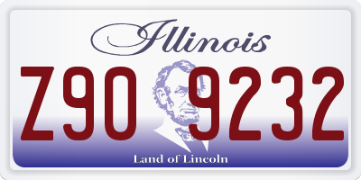 IL license plate Z909232