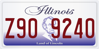 IL license plate Z909240