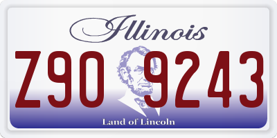 IL license plate Z909243