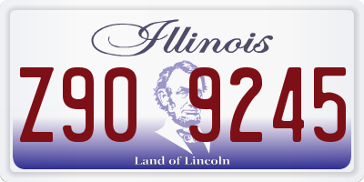 IL license plate Z909245
