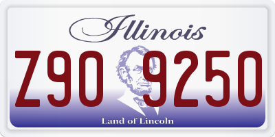 IL license plate Z909250