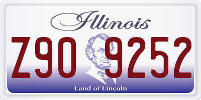 IL license plate Z909252