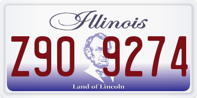 IL license plate Z909274