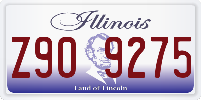 IL license plate Z909275