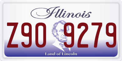 IL license plate Z909279