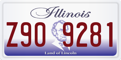 IL license plate Z909281